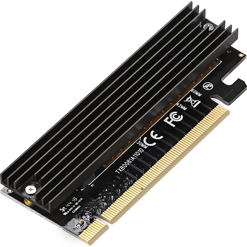 册视M.2转接卡PCIE3.0电脑高速扩展卡X16固态硬盘NVME转接卡TXB008个高清大图