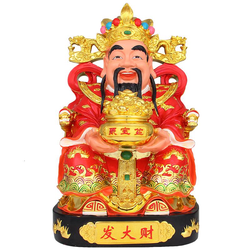 美帮汇爷摆件彩绘文佛像店铺家用客厅开业礼品供奉摆设高清大图