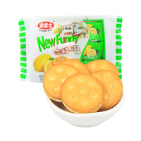 金富士 量贩装夹心饼干 夹心甜饼干办公休闲零食品243g 柠檬味