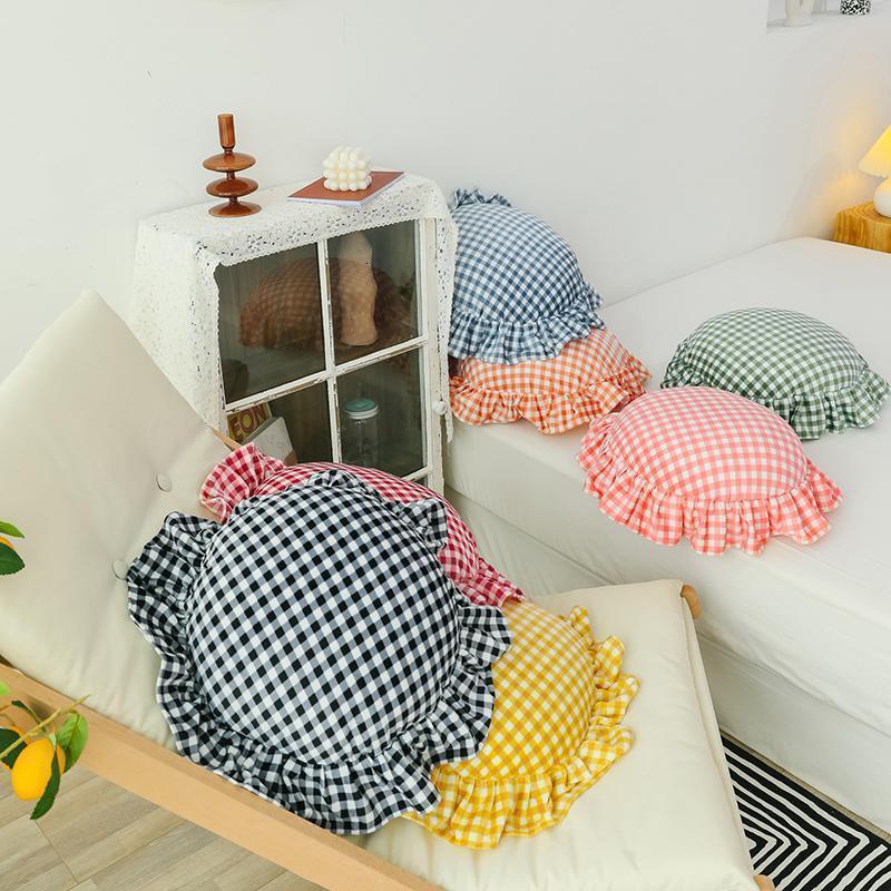 美帮汇风兔毛绒家用简约圆形球抱枕沙发床头靠垫飘窗装饰枕汽车靠背