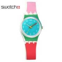 斯沃琪(SWATCH)手表 淑女系列 青春时尚靓丽撞色 树脂表带 石英女士表 LW146