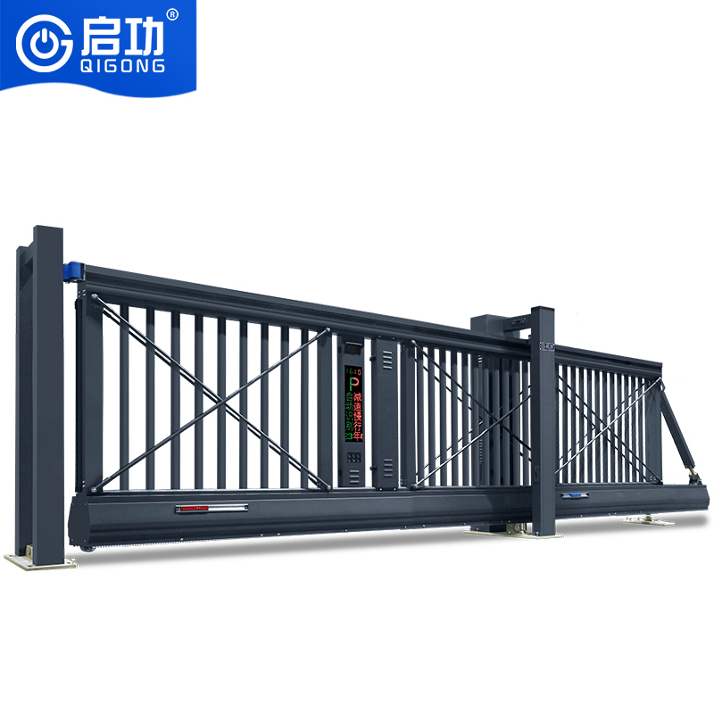 启功智能悬浮门铝合金电动悬空平开门电动大门每米QG-JZXFM17