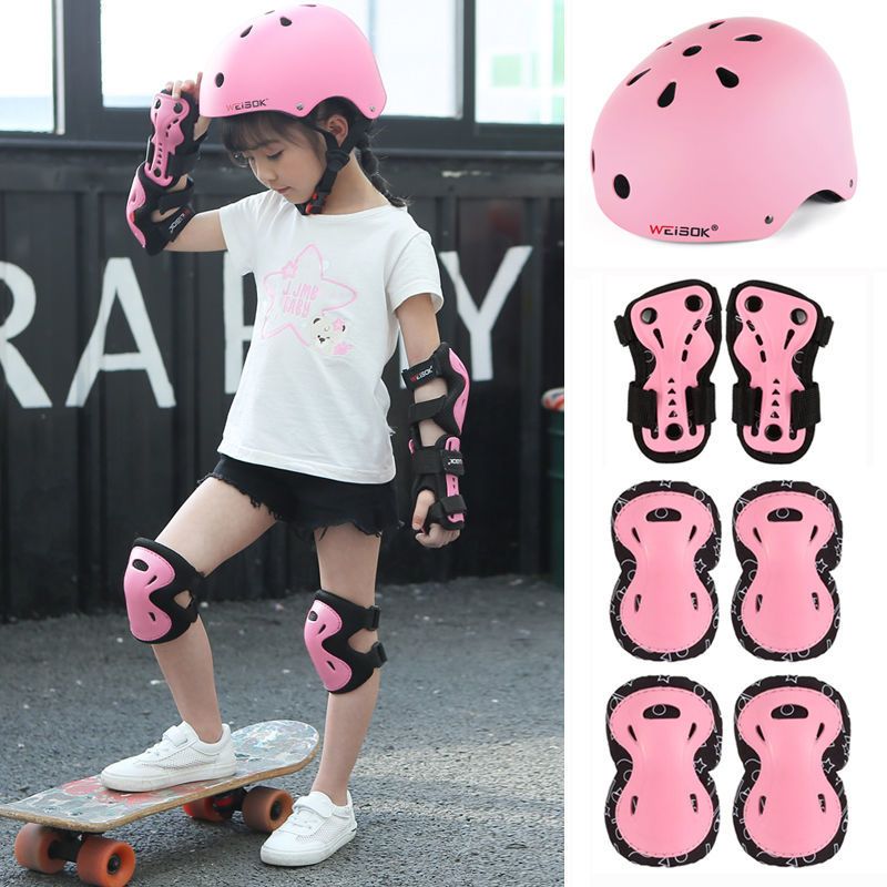 红色护具特价清仓s27岁轮滑护具套装儿童头盔滑板护具全套溜冰鞋护具