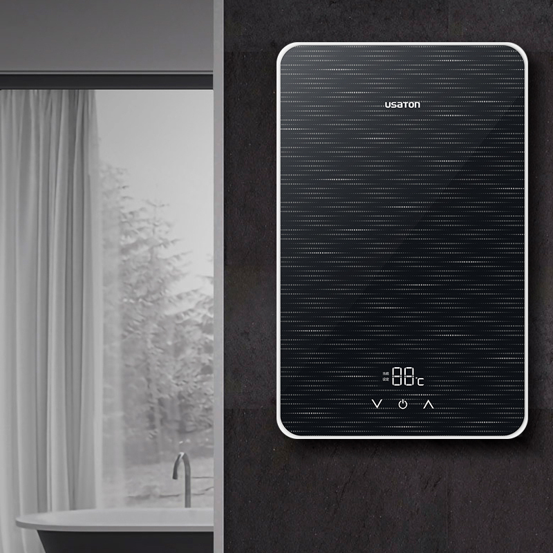 USATON阿诗丹顿即热式电热水器家用免储水8500W即开即热0等待厨房卫生间洗澡淋浴横竖壁挂躺卧随意装DSKH85-A高清大图