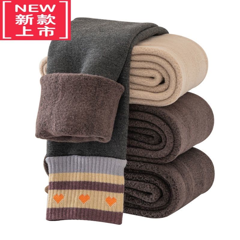 可莉允女童保暖裤加绒加厚打底裤儿童外穿棉裤秋冬季宝宝高腰休闲裤图片