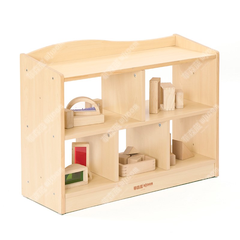 维也纳实木5格中空柜L80-枫木纹高清大图