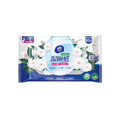 维达山茶花精华湿厕纸80片/包