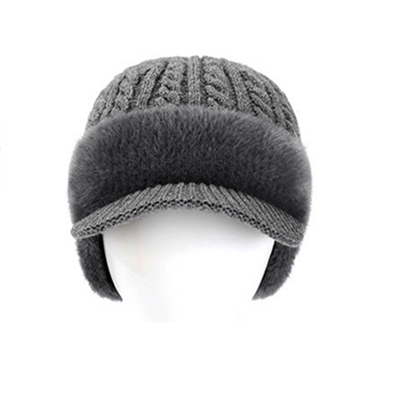 仙马王子 护耳毛线鸭舌帽 XMWZ-044 顶高清大图