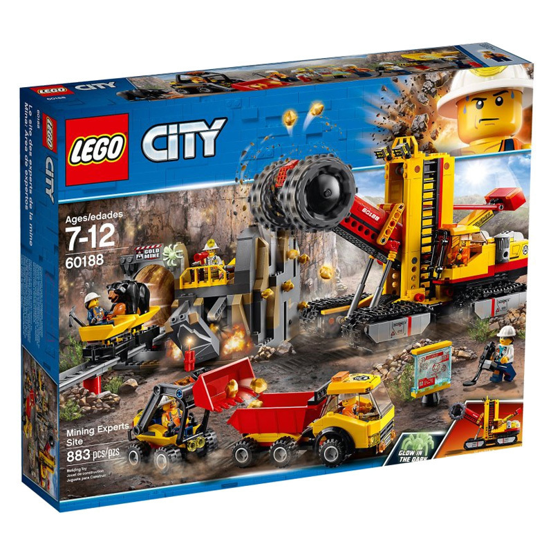 乐高(LEGO)城市系列 采矿专家基地 60188 7-12岁 883颗积木玩具塑料 200块以上