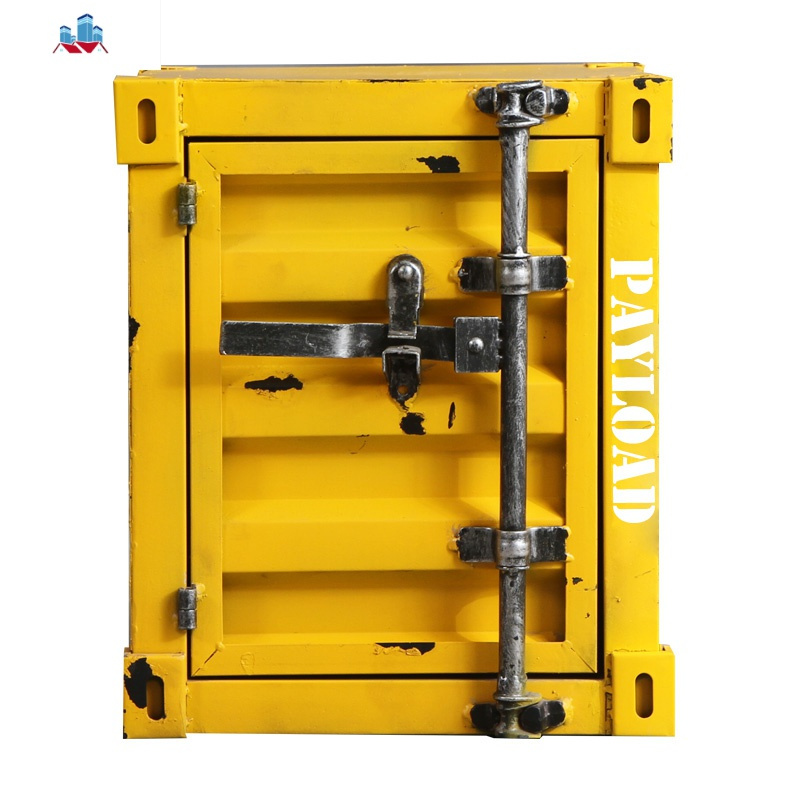 集装箱柜子工业风储物柜铁艺床头柜带锁创意床边小柜子小型收纳柜泰