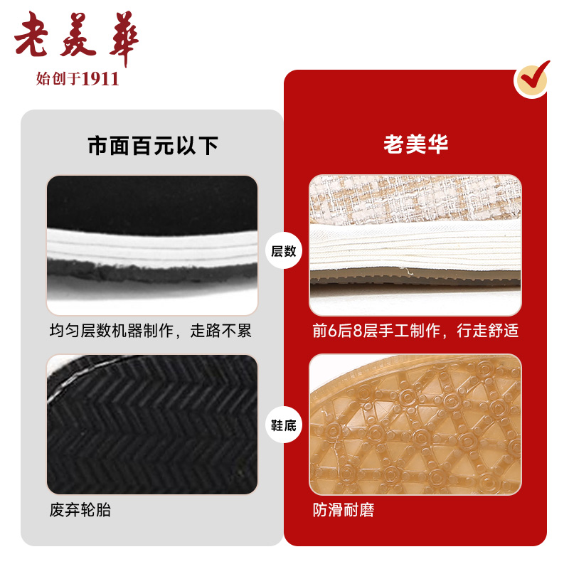 小香风千层底女布鞋新中式国风潮流休闲防滑软底一脚蹬女单鞋高清大图