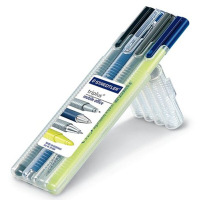 德国施德楼(STAEDTLER)334三办公书写签字笔角杆中性笔 彩色针管笔勾线笔