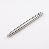 派克PARKER 签字笔 乔特系列钢杆白夹宝珠笔 学生办公通用日常书写拔帽式子弹头0.7mm宝珠笔芯