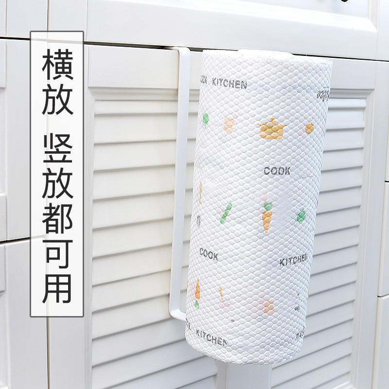 厨房纸巾挂架用纸架免打孔吸油纸挂架子橱柜卷纸专用保鲜膜收纳架收纳层架 三维工匠高清大图
