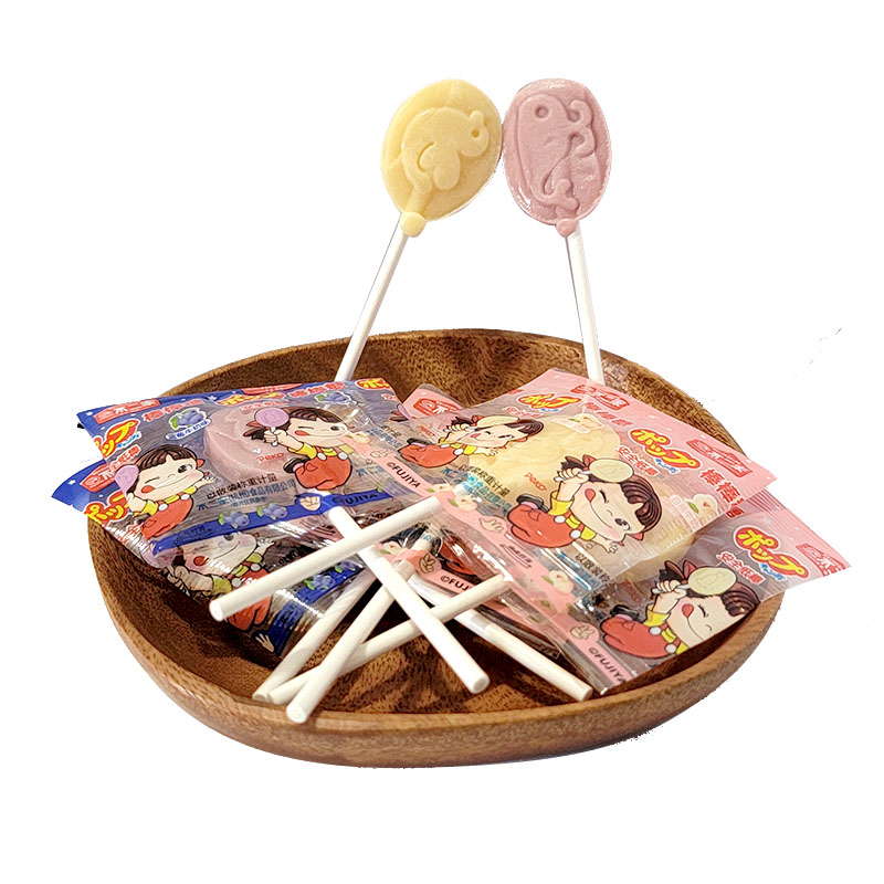 不二家益生菌棒棒糖蓝莓白桃牛奶味袋装46g/92g安全纸棒休闲零食高清大图