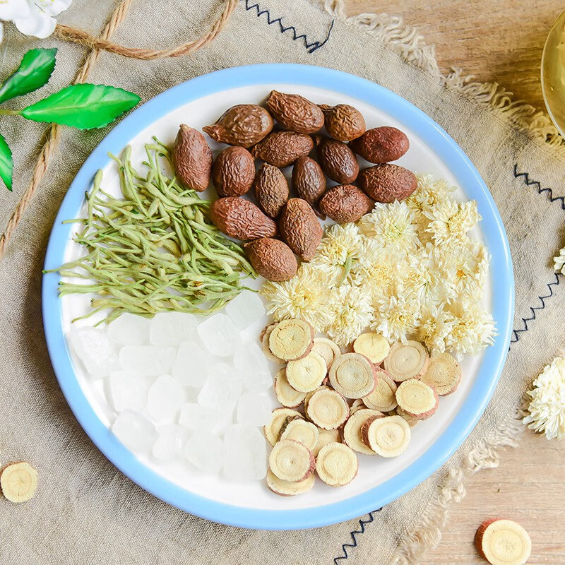 半亩良田 花果茶 胖大海菊花茶2种茶包组合360g 金银杞菊 胖大海 金银花 菊花 甘草片 枸杞高清大图