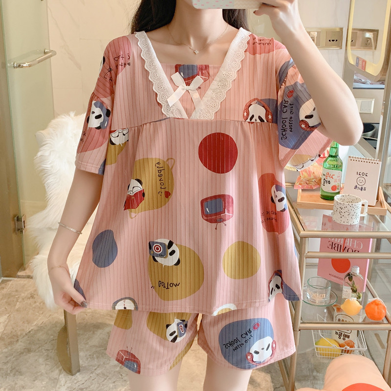 设计款GP12家居服卡通可爱套装睡衣_GP12大熊猫_L(100-120斤)