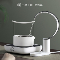 [数显版]三界茶具 新月创意台式桶装水上水器 家用电动抽水器吸水器家用饮水机自动压水器