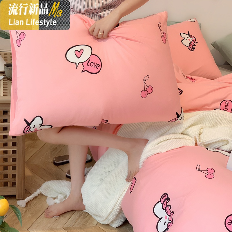 甜美少女心天竺棉四件套卡通公主风针织棉床单被套床上用品 三维工匠