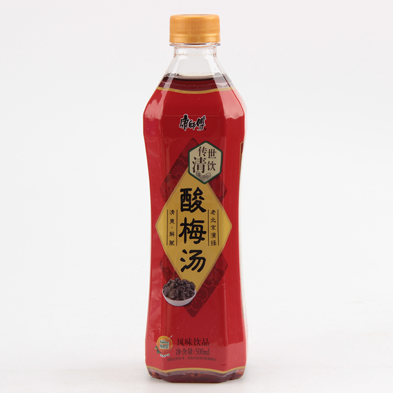 康师傅 传世清饮 酸梅汤500ml*15瓶 果汁果味饮料 风味饮品 整箱装