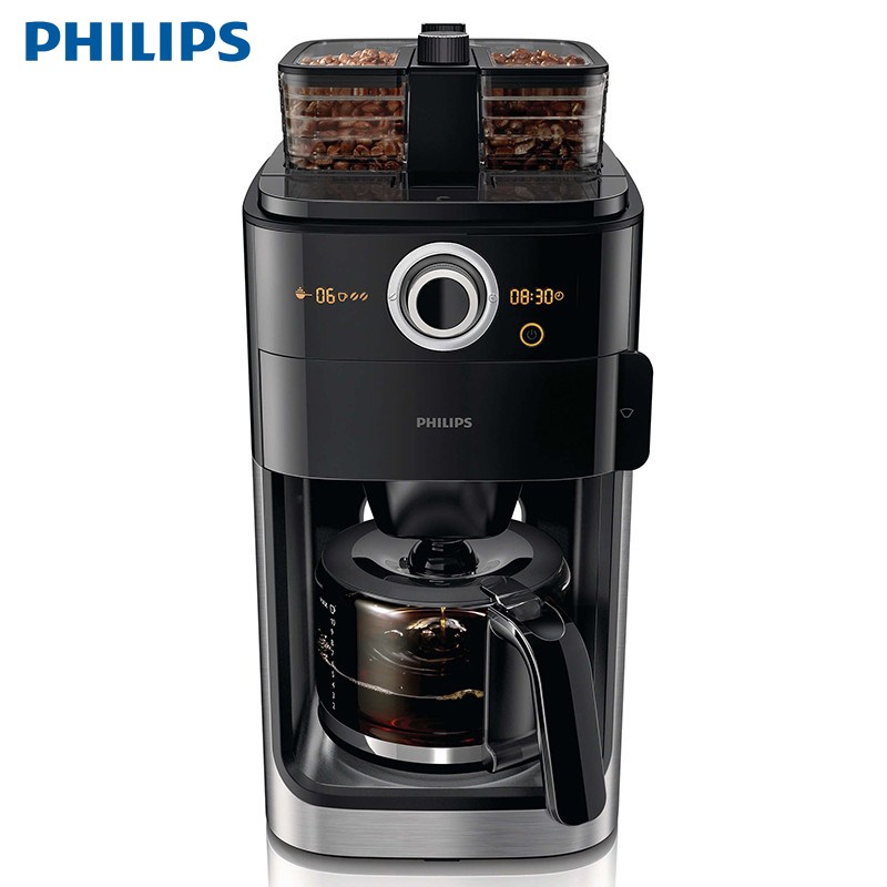 飞利浦(Philips)咖啡机 HD7762/00 家用 全自动浓缩滴漏式咖啡机豆粉两用