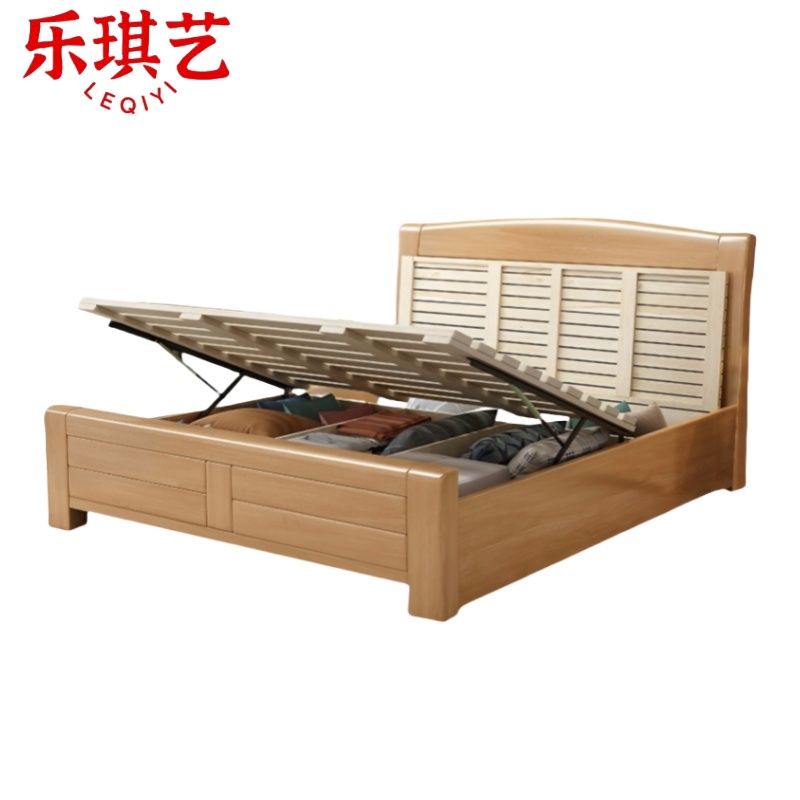 乐琪艺 实木床 150cm 张高清大图