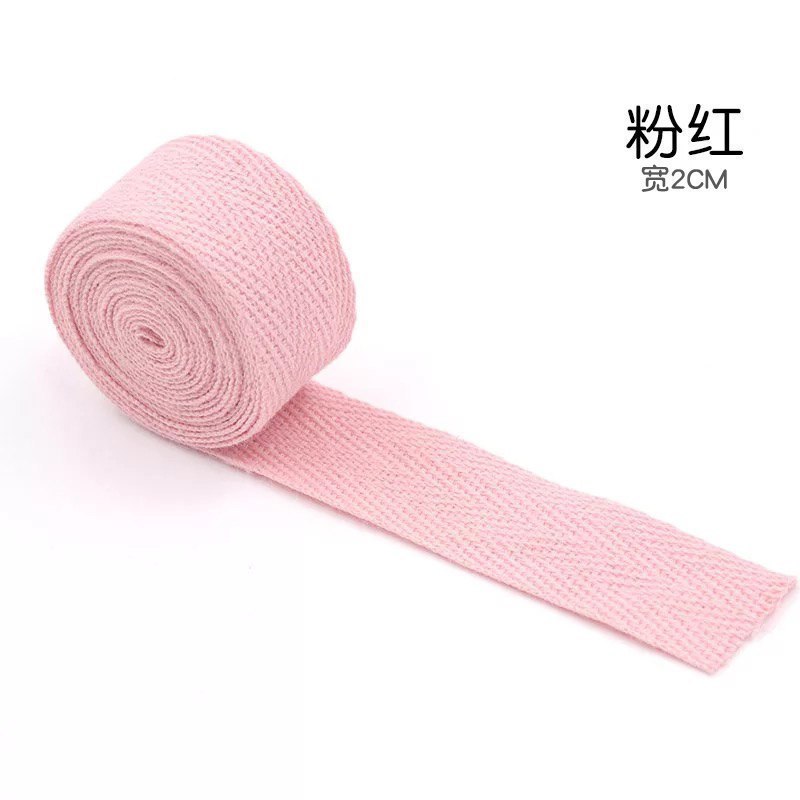 2cm织带带子人字带布带包边带布彩带服装辅料棉布条滚边包边条带_6 粉红2cm【10米】