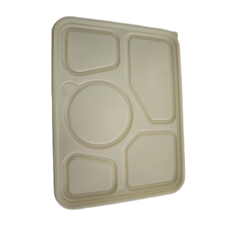 百晟长恒 BSCH-68 环保淀粉五格餐盒 150个/箱 (计价单位:箱)黄色高清大图