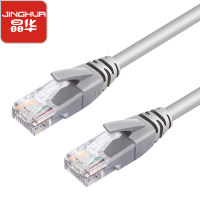 晶华 五类网线 高速百兆网络连接线 CAT5类家用工程宽带电脑路由器RJ45成品跳线八芯双绞线 灰色2米W183G