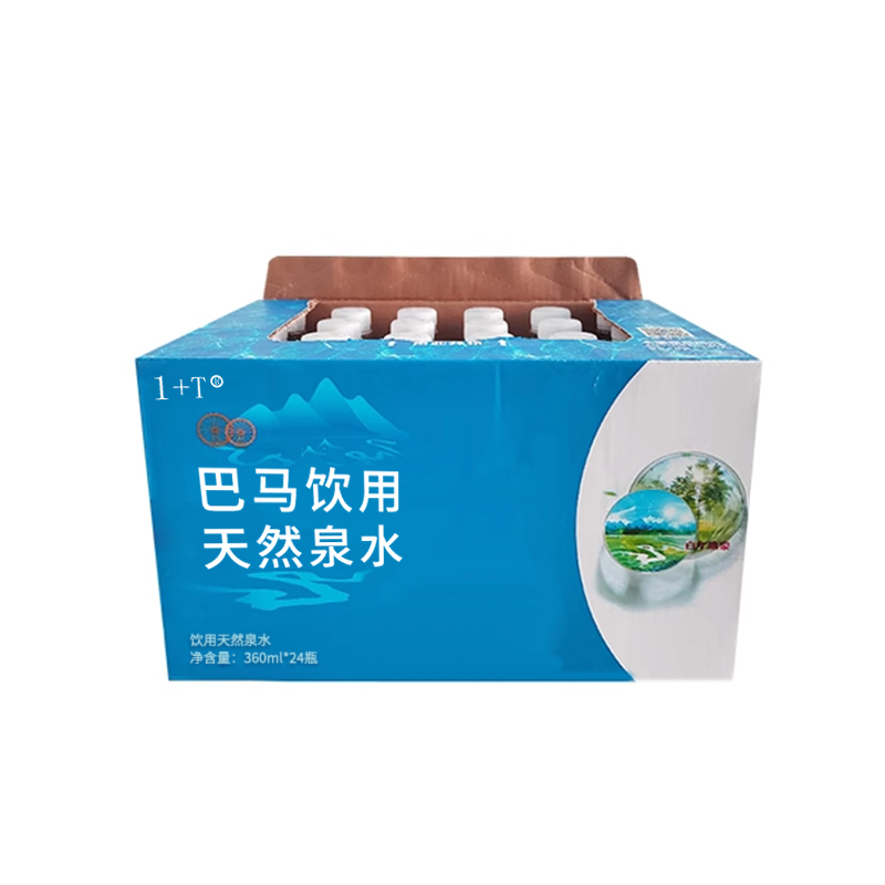 1+T 巴马饮用天然泉水 360ml*24瓶/箱高清大图