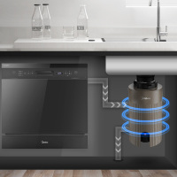 美的(Midea)垃圾处理器MD1-C38B-CN 垃圾分类 高转速电机 解决厨余垃圾 粉碎机