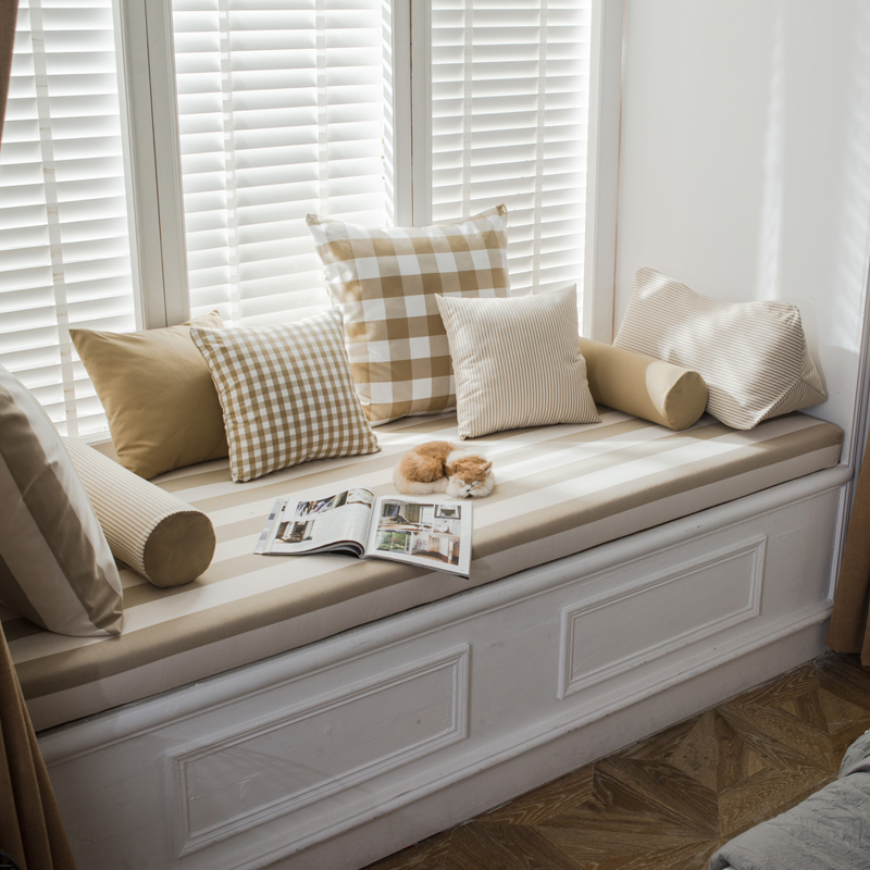 家柏饰(CORATED)高密度海绵飘窗垫窗台垫定做沙发垫北欧阳台垫榻榻米可机卡座 12号色 18cm飘窗垫高清大图