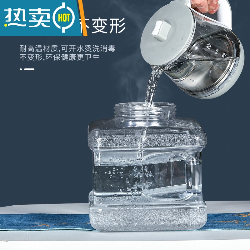 敬平pc透明纯净水桶空桶装水泡茶用功夫茶储水茶台饮水矿泉桶装 10升白色透明胖墩桶高清大图