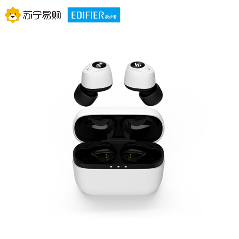 Edifier/漫步者 W2蓝牙耳机双耳真无线迷你超小隐形耳塞式运动跑步微型入耳式机男女生通用重低 白色