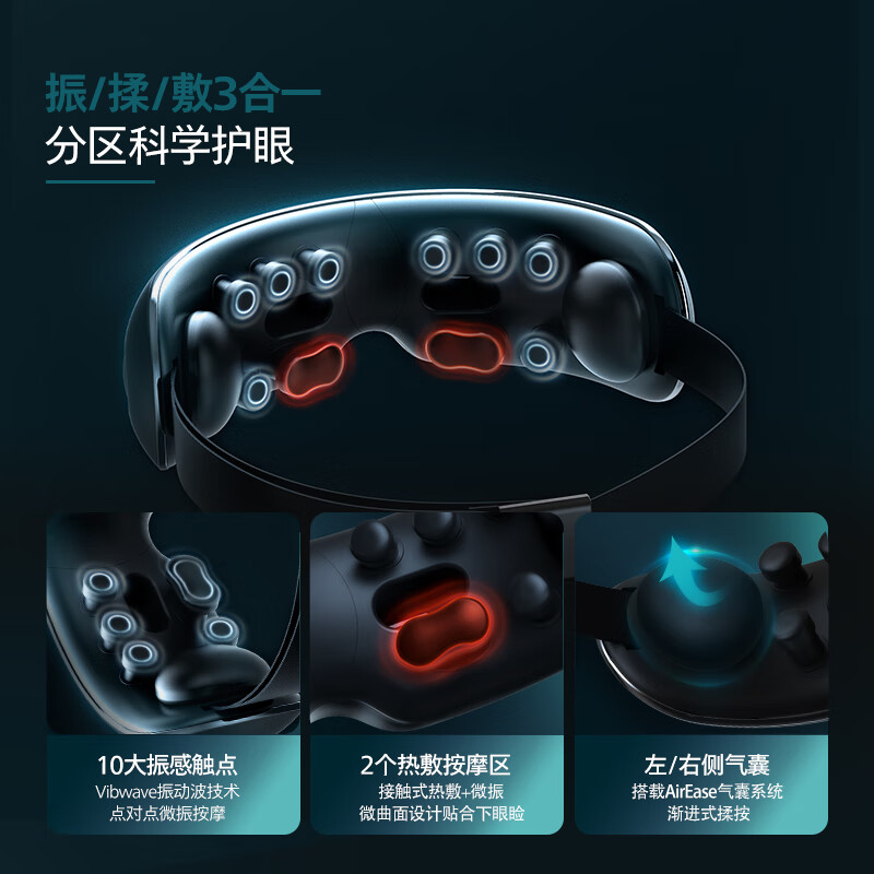 飞利浦(PHILIPS)眼部按摩仪定点分区护眼眼部护理7201E高清大图