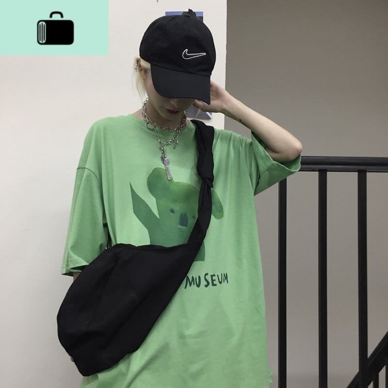 韩国INS网红包包暗黑纯色系带打结斜挎包帆布包男女百搭饺子包潮NEW LAKE女斜挎包图片