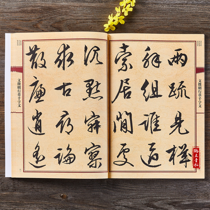 [正版]文徵明行草千字文 大八开行草千字文全文 中国历代名碑名帖放大本系列 毛笔行草书法帖字帖 附简体旁注 黑龙江美术高清大图