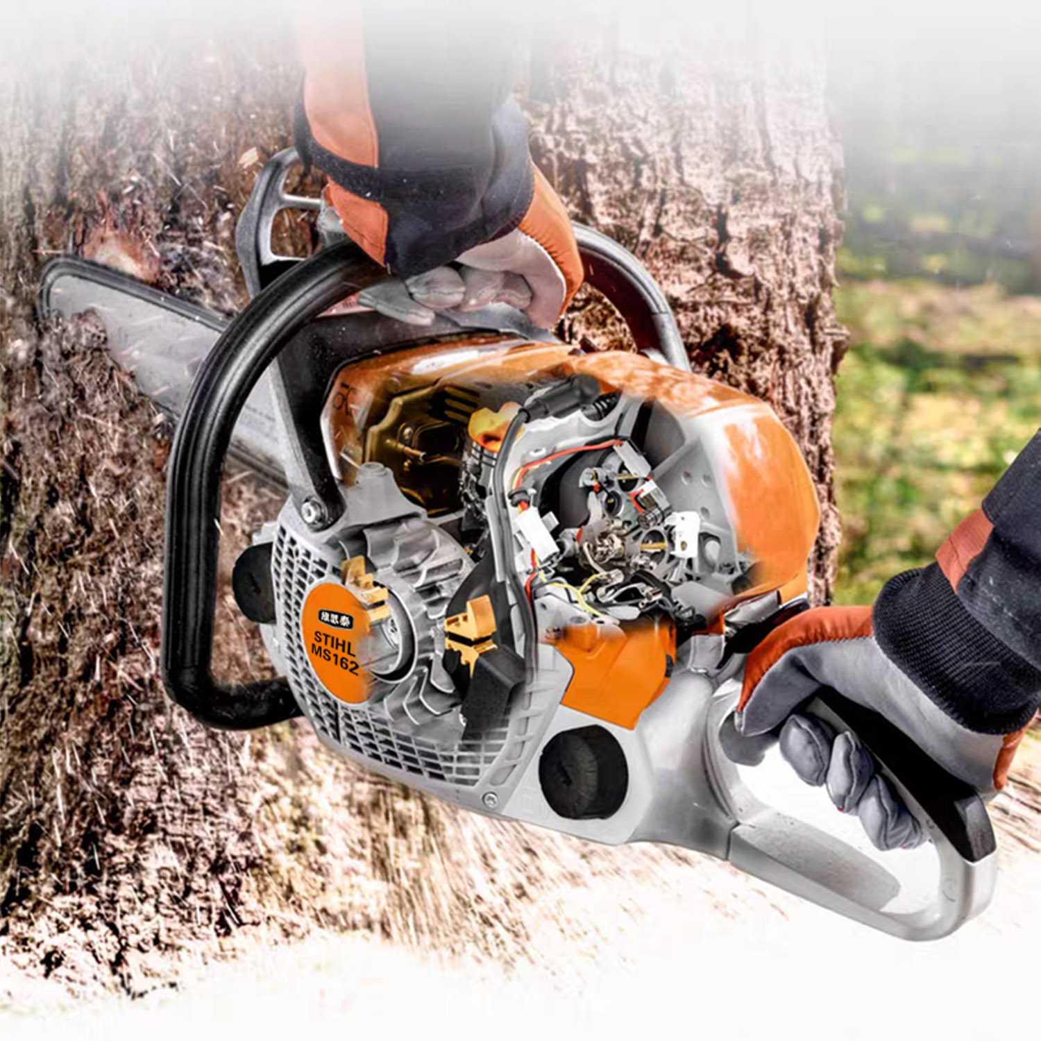维思泰 油锯 汽油锯 链条锯 STIHL-MS182-14/16寸(斯蒂尔链条)台高清大图