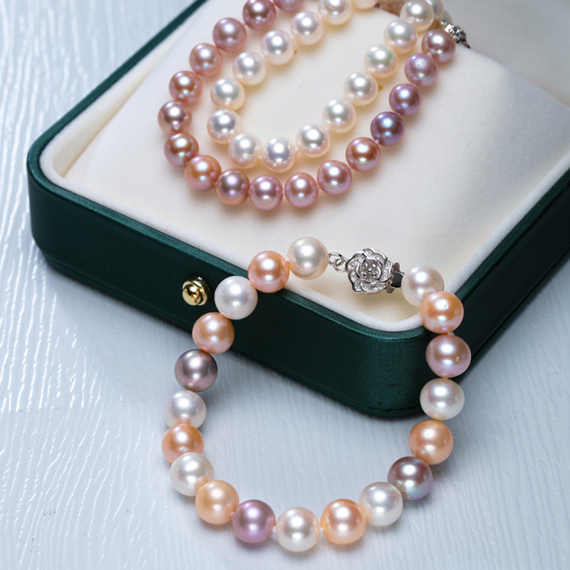 当季新品四色可选海瞳淡水珍珠手链女正圆强光爱凌s925银扣经典百搭