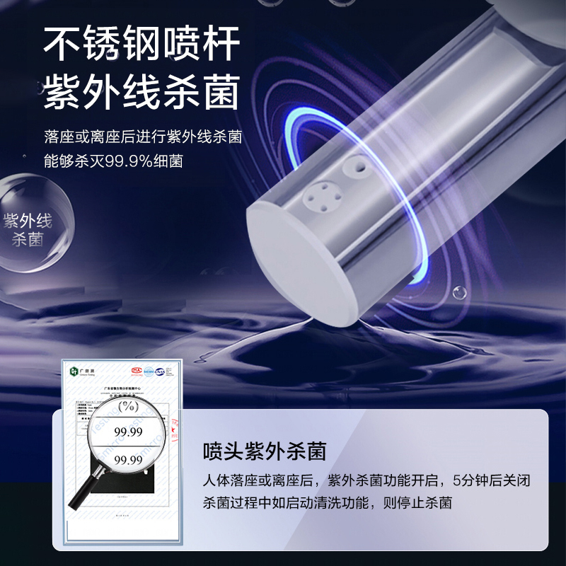海尔(Haier)智能马桶盖X7-R90双感应翻盖 活水即热强劲混气清洗烘干喷头紫外线杀菌高清大图