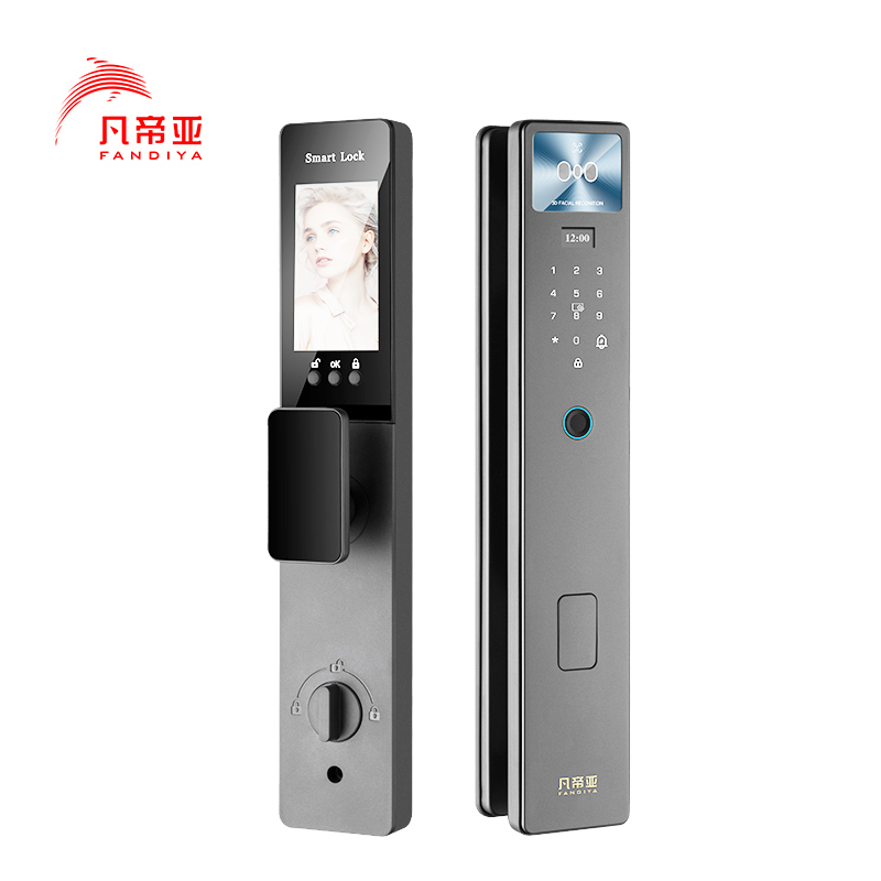 凡帝亚智能锁智能门锁FDY-C20Pro人脸识别，掌纹解锁，远程开锁、视频通话、自动上锁、可视猫眼高清大图