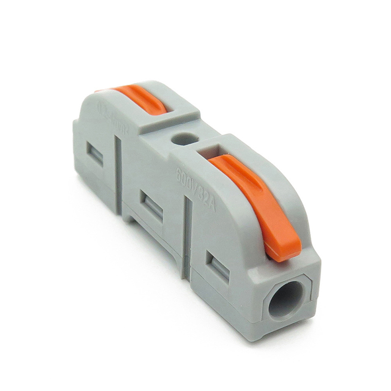 百德电气可拼式电线连接器万用导线连接器一进一出lt211g灰色50只件