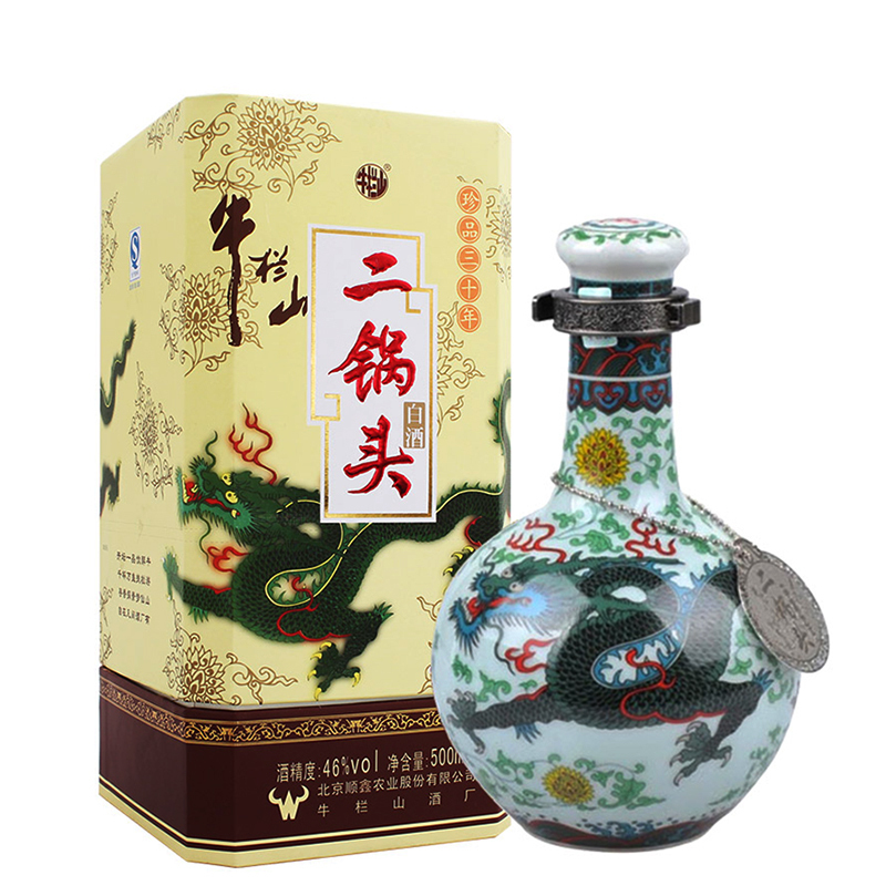 牛栏山二锅头珍品三十年（30年）青龙46度500ml*6瓶整箱