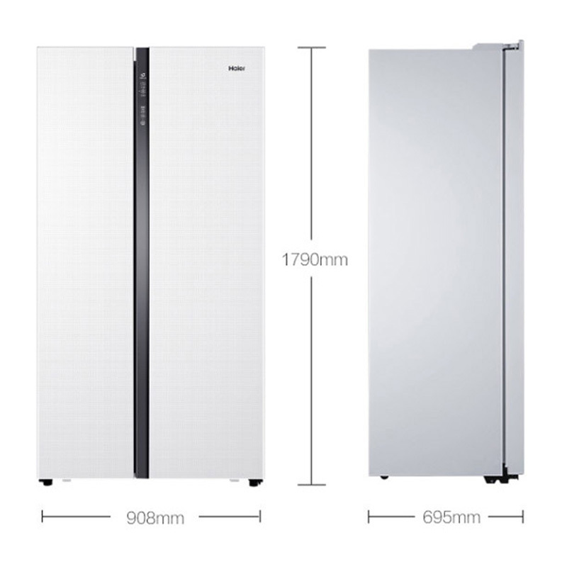 海尔(Haier)BCD-576WDPU 576升风冷无霜变频对开门冰箱 轻薄机身 厨装一体 节能环保 家用电冰箱