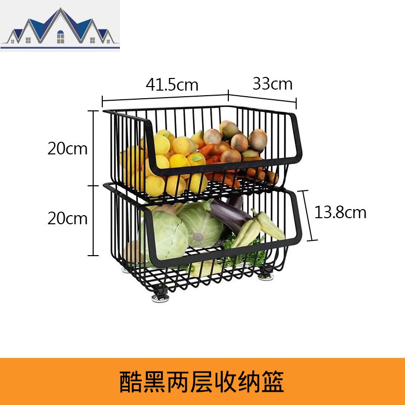厨房蔬菜置物架收纳筐菜架子多层厨房菜架落地水果蔬果收纳架家用 三维工匠高清大图