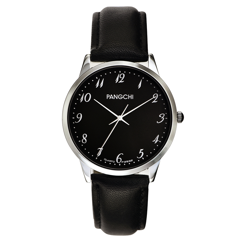 鹏志pangchi手表2035机芯商务石英表男士表超清刻度女士腕表时尚休闲