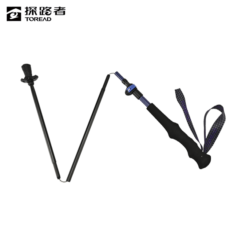 探路者 雪域碳纤维折叠登山杖 TEKKBN80913/根