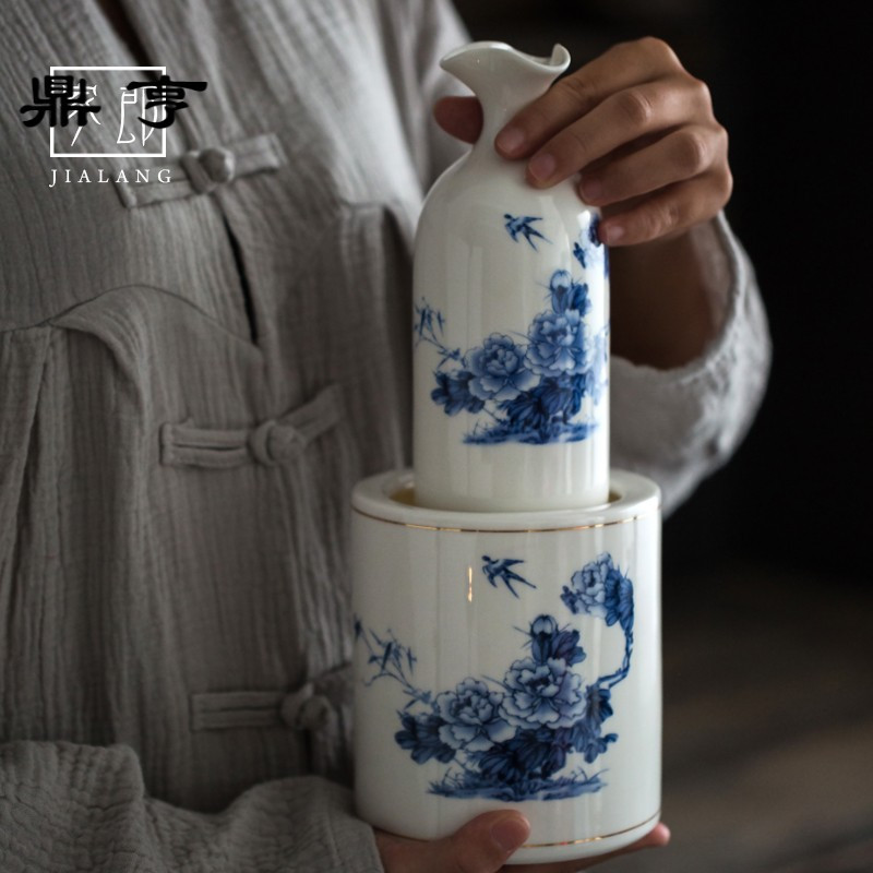 鼎亨陶瓷大温酒器暖酒具套装黄酒白酒烫酒壶煮酒器家用中式创意酒
