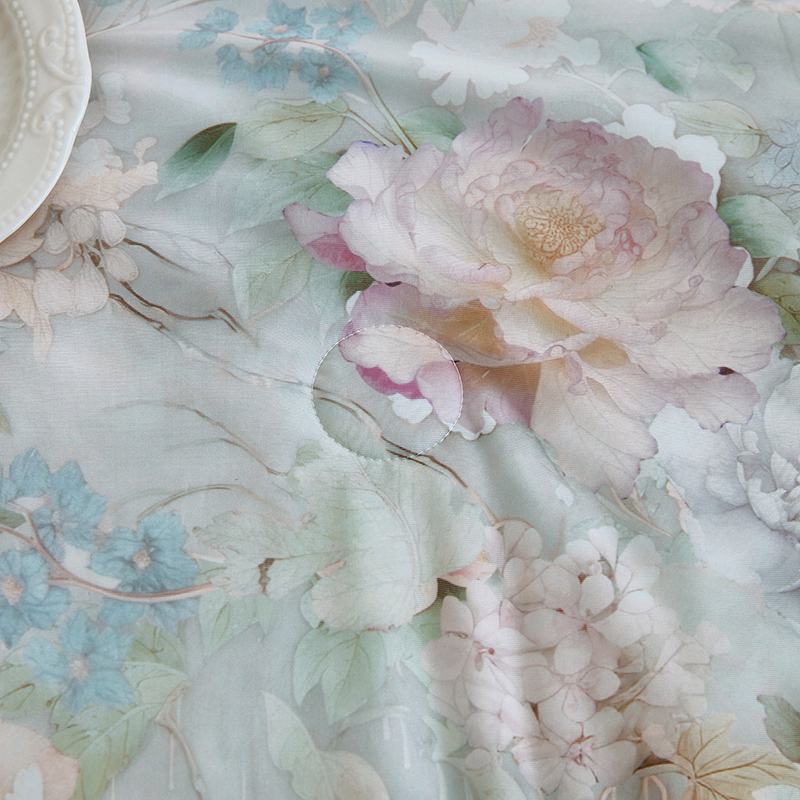 梦洁家纺 针织凉感印花夏被:小凉方 150x200cm高清大图