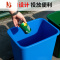 三维工匠无盖垃圾桶大号家用厨房大口径方形商用餐饮酒店办公室公共场合